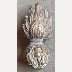 BRITISH - The Royal Scots Fusiliers Bronze Left Collar Badge …