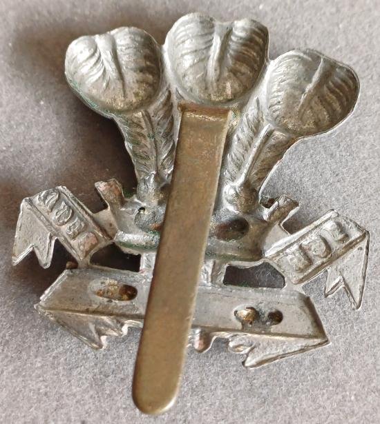 BRITISH - The Leinster Regt. Bi-Metal Hat Badge (KK 699) — image 2