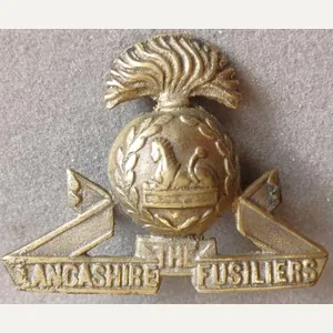 BRITISH - The Lancashire Fusiliers (Territorial Bn.) Sand-Cast Brass Hat …