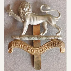 BRITISH - The Herefordshire Regt. Bi-Metal Hat Badge (KK 1794)