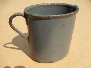 WW1 Imperial German Enamel Drinking Cup 'Trinkbecher' 1916