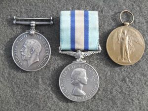 British Royal Observer Corps Medal & WW1 Pair (Family Group)