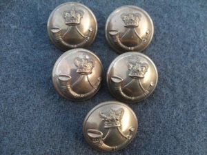 Victorian Durham Light Infantry Officer's 26mm Buttons 1881-1902