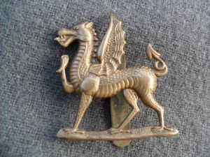 Monmouth School O.T.C Brass Cap Badge