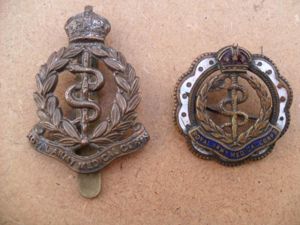 WW1/2 RAMC Cap Badge & Sweetheart Brooch