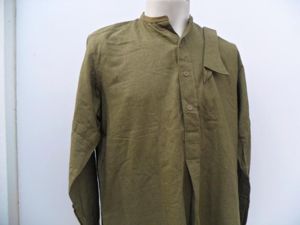 WW2 / Korean War British Officers Collarless Shirt + Collar