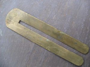 Royal Cornwall Militia Brass Button Slider