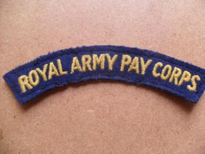 WW2 Royal Army Pay Corps Title