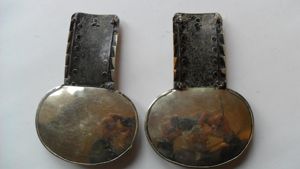 Victorian Officers White Metal 'Lobster Tail' Epaulettes