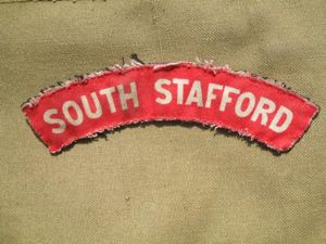 WW2 South Stafford Printed Shoulder Title