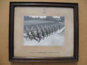 1933 Gordon Highlanders On Manoeuvres Framed Photograph (Aldershot, England)