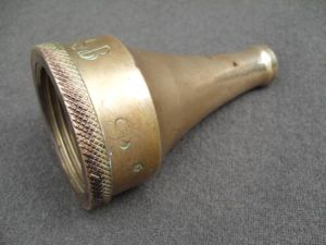 British 1943 Dated Brass Fire Fighting Hose Nozzle