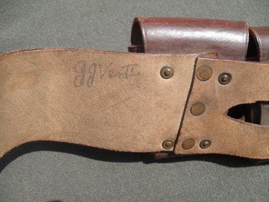 WW2 03 Pattern Leather 50-Round Bandolier South African Issue — image 4