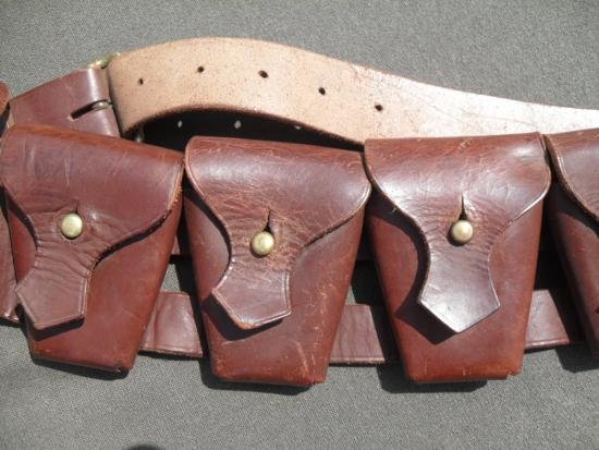 WW2 03 Pattern Leather 50-Round Bandolier South African Issue — image 5