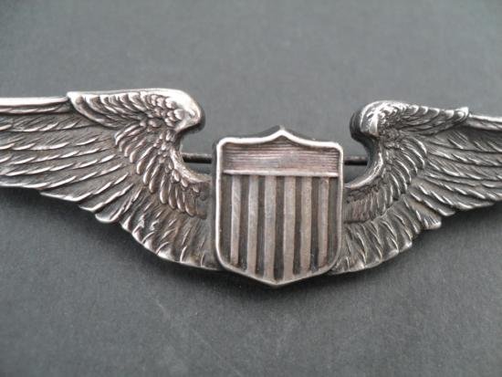 WW2 USAAF 3'' Pilot Wings By Blackinton (Sterling) — image 2