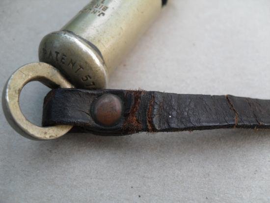 1915 Dated British Army Whistle With Leather Tab — image 5