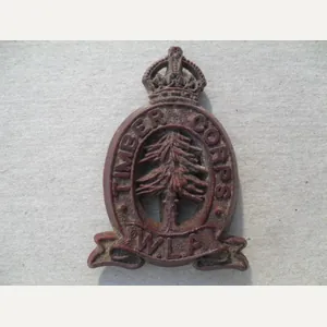 WW2 WLA Timber Corps Economy Beret Badge