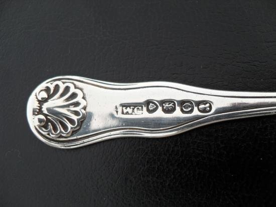 Georgian Royal Fusiliers Sterling Silver Salt/Condiment Spoon 1829 — image 3