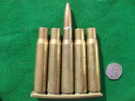 Inert WW2 Boys Anti -Tank Rounds & Clip — image 5