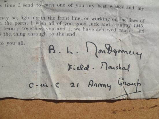 WW2 British 21st Army Christmas Message To Troops Belgium 1944 — image 4