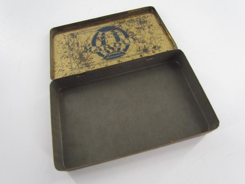 Old Iron Metal Box Egyptian Cigarettes MAROUF — image 3