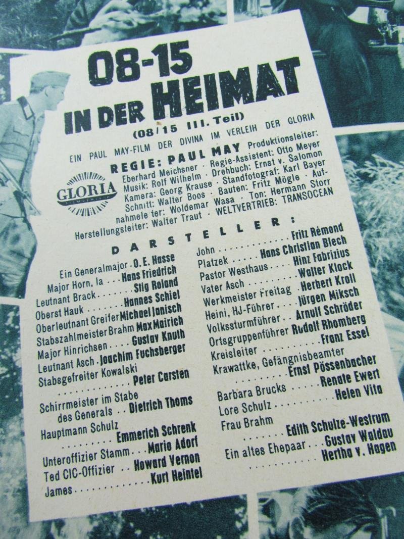 Original Movie Flyer From German Movie 08/15 - In der Heimat 1955 — image 3