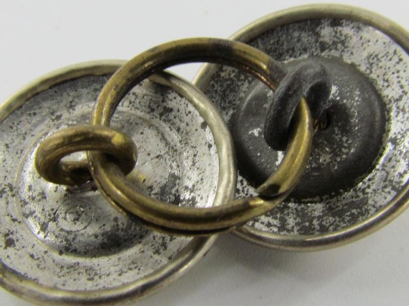 2 x Original German NSDAP (Nazi Party) Political Uniform Buttons — image 5