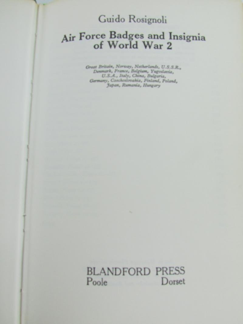 Blandford Colour Series (Blandford Press) Air Force Badges And Insignia — image 3