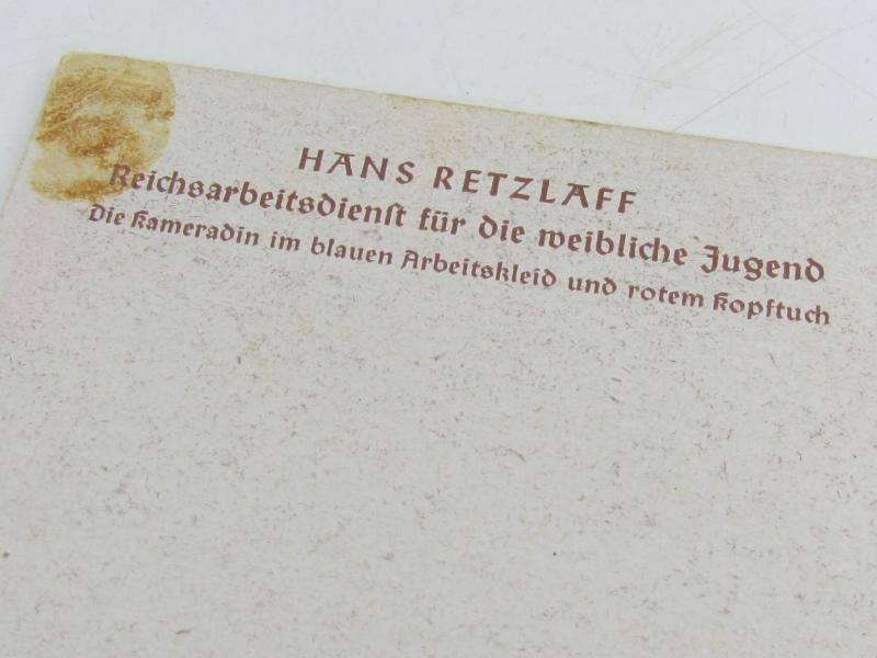 Postcard : Reichsarbeitsdienst (Reich Labour Service), Young Woman — image 4