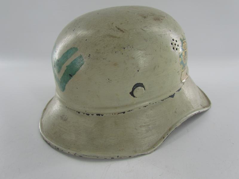 Original Steel Air Raid Gladiator Helmet Used by THW — image 17