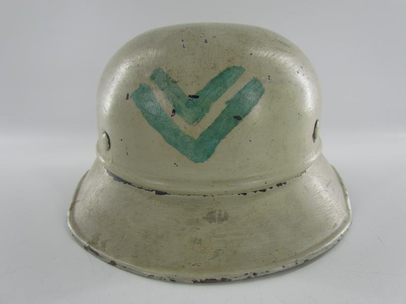 Original Steel Air Raid Gladiator Helmet Used by THW — image 2