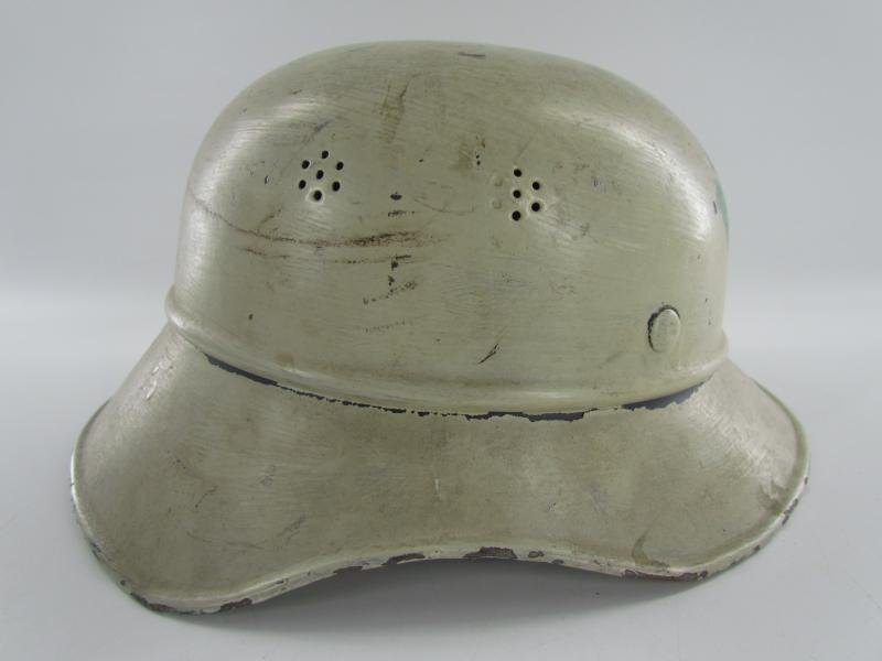 Original Steel Air Raid Gladiator Helmet Used by THW — image 3