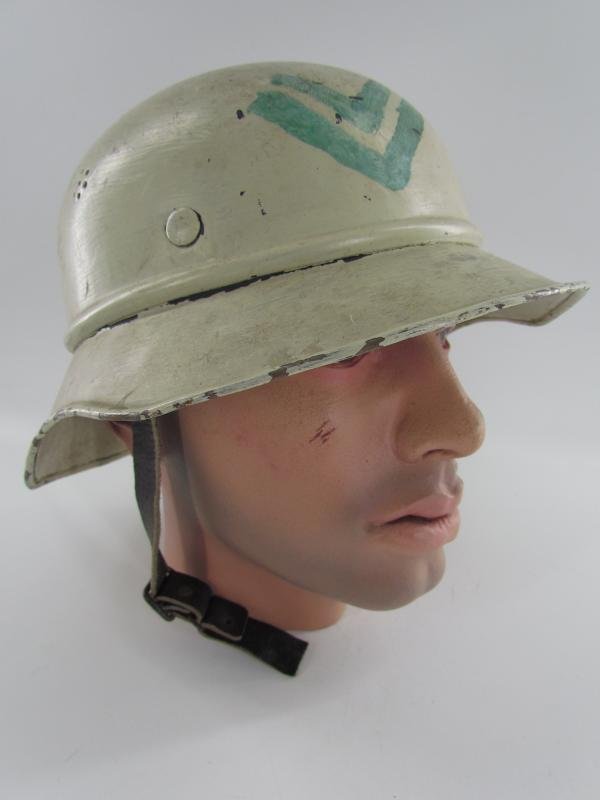 Original Steel Air Raid Gladiator Helmet Used by THW — image 5