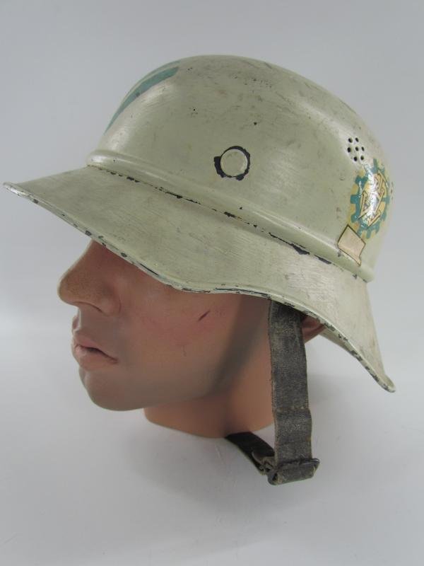Original Steel Air Raid Gladiator Helmet Used by THW — image 6