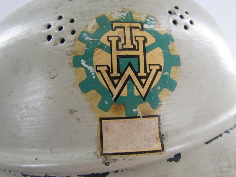 Original Steel Air Raid Gladiator Helmet Used by THW — image 8