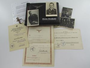 Luftwaffe Photo Album and Award Documents From One Person