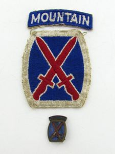 US WWII 10th Mountain Division Patch With Tab & Cap …