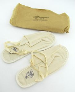 US WWII Era Hospital Slippers in Original Packaging