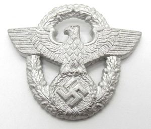 Polizei eagle cap badge in aluminum by JFS