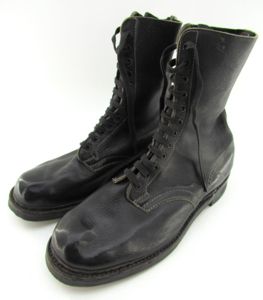 2nd Model Fallschirmjäger Jumpboots in Black Leather