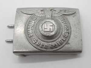 Waffen-SS Aluminum Belt Buckle - RZM 155/39 SS