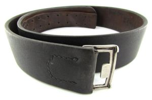 Leather equipment belt with rare catch ( Police )