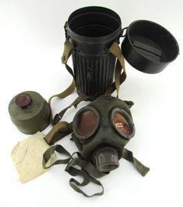 Reichswehr /Wehrmacht Early Short Gasmask Cannister ( complete )