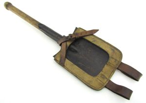 Tan straight E-tool cover marked hjh 4 with straight e-tool