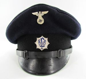 RLB ( Reichsluftschutzbund ) Block Warden's Visor Cap