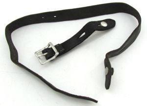 Early German helmet chin strap with aluminum buckle