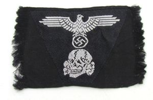 Waffen-SS Panzer 'BeVo' trapezoid M43 cap insignia