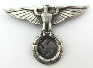 Early political SS/SA Leader's Cap Eagle in Silver (800)