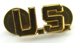 1x US WWII Collar Pin U.S