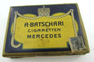 A. Batschari Mercedes cigaretten Carboard box ( empty )